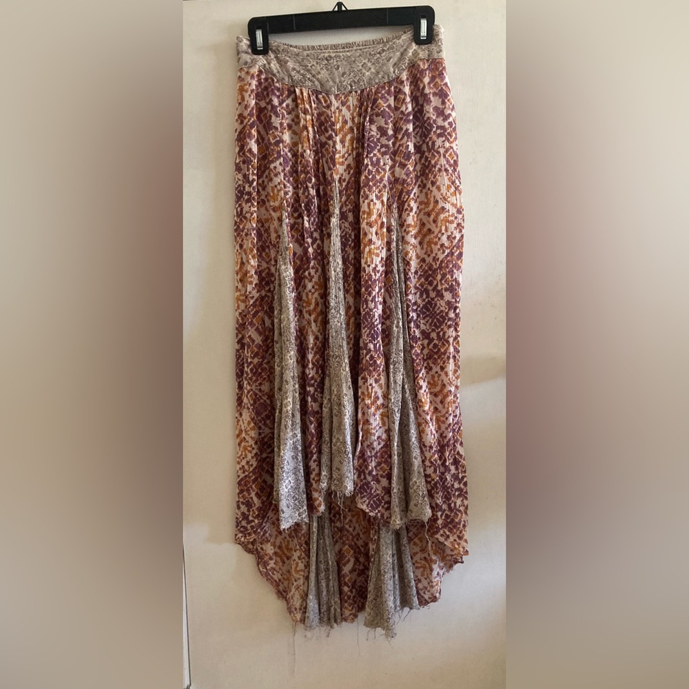 FP Movement by Free People A-Line Maxi Skirt in Brown and Gold